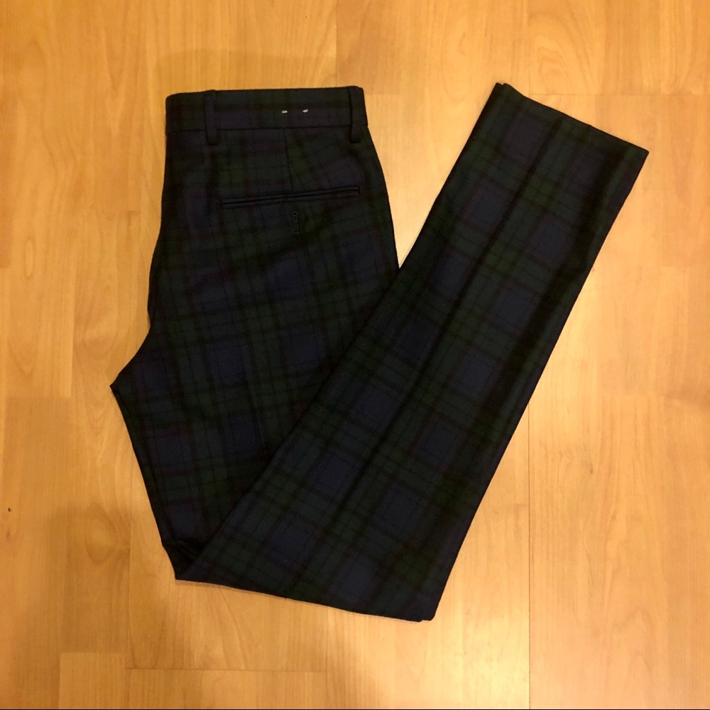 J.Crew Bowery Alfred Brown blackwatch pants